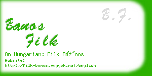banos filk business card